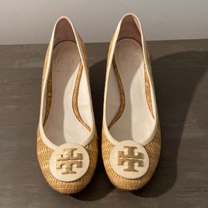 Tory Burch Straw Wedge Heels
